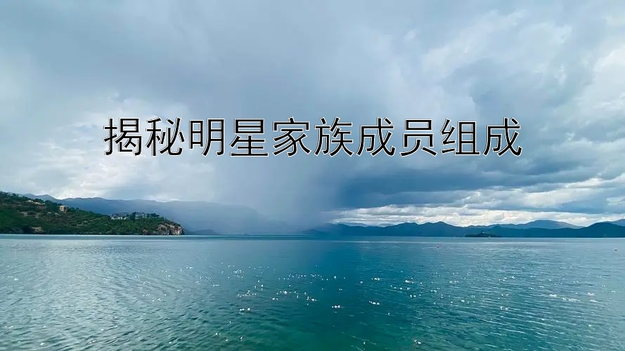 揭秘明星家族成员组成