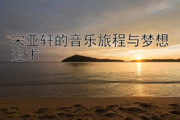 宋亚轩的音乐旅程与梦想追求