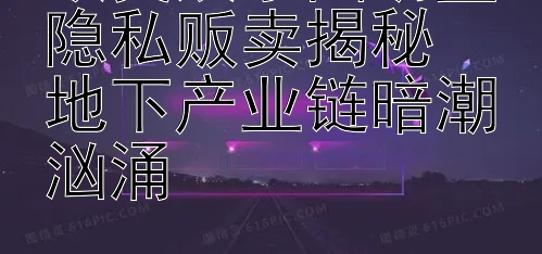 欧美娱乐圈明星隐私贩卖揭秘  
地下产业链暗潮汹涌